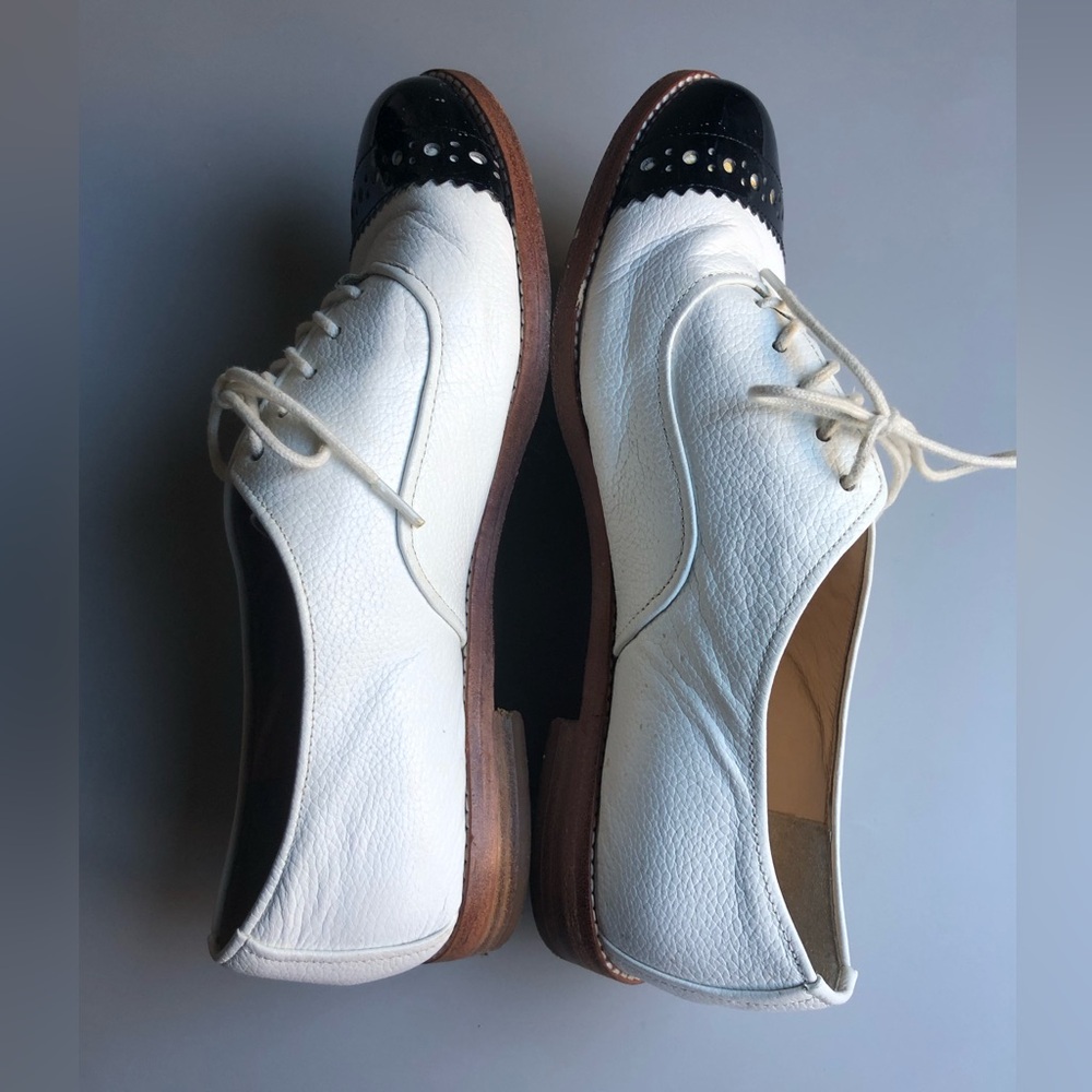 Kate Spade White & Black leather Oxfords Women's Size: 8M - Picture 11 of 14